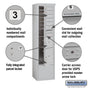 Salsbury Maximum Height Free-Standing 4C Horizontal Mailbox with 6 Doors and 2 Parcel Lockers with USPS Access