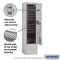 Salsbury Maximum Height Free-Standing 4C Horizontal Mailbox with 9 Doors and 1 Parcel Locker with Private Access