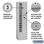 Salsbury Maximum Height Free-Standing 4C Horizontal Mailbox with 14 Doors with Private Access