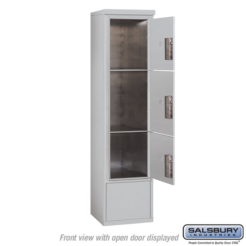 Salsbury Maximum Height Free-Standing 4C Horizontal Parcel Locker with 3 Parcel Lockers with Private Access
