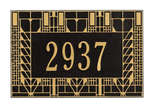 Whitehall Wall Mailbox Plaque - Frank Lloyd Wright Tree Of Life, 1-line Personalized