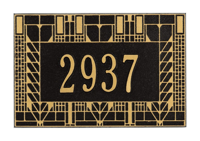 Whitehall Wall Mailbox Plaque - Frank Lloyd Wright Tree Of Life, 1-line Personalized