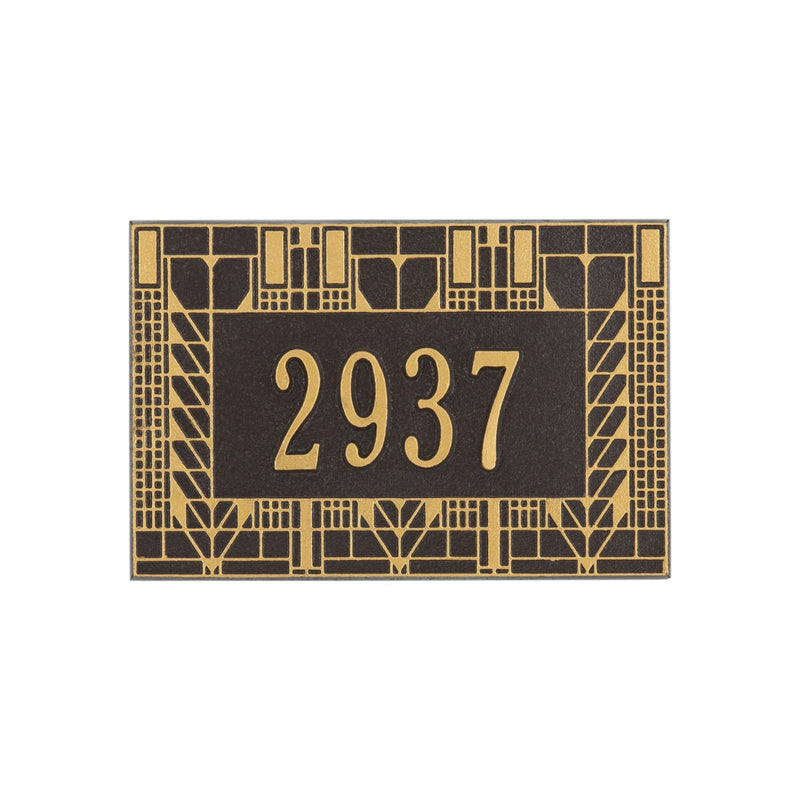 Whitehall Wall Mailbox Plaque - Frank Lloyd Wright Tree Of Life, 1-line Personalized