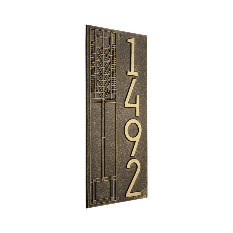 Whitehall Frank Lloyd Wright Tree Of Life Modern Vertical Plaque, Standard 1-line