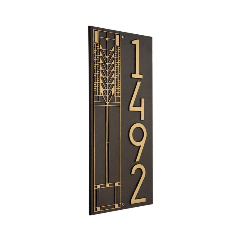 Whitehall Frank Lloyd Wright Tree Of Life Modern Vertical Plaque, Standard 1-line