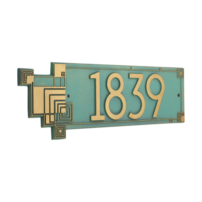Whitehall Frank Lloyd Wright Cube Abstraction Modern Plaque, Standard 1-line