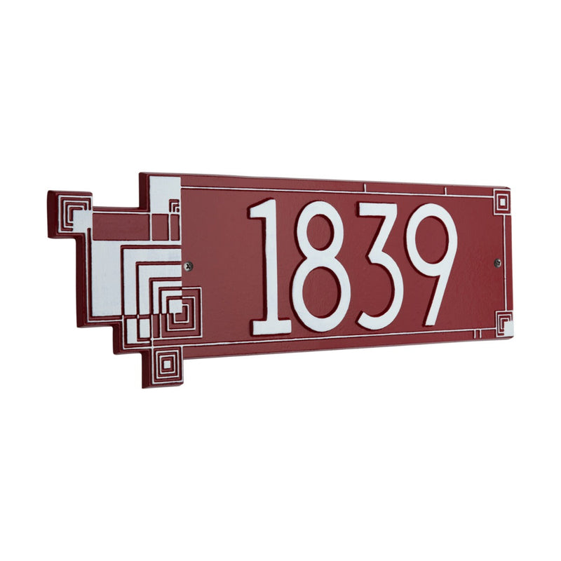 Whitehall Frank Lloyd Wright Cube Abstraction Modern Plaque, Standard 1-line