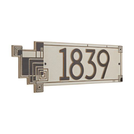Whitehall Frank Lloyd Wright Cube Abstraction Modern Plaque, Standard 1-line