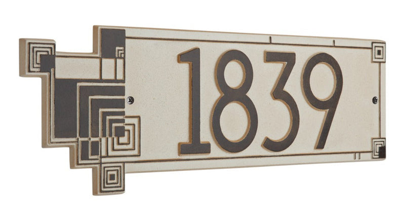 Whitehall Frank Lloyd Wright Cube Abstraction Modern Plaque, Standard 1-line