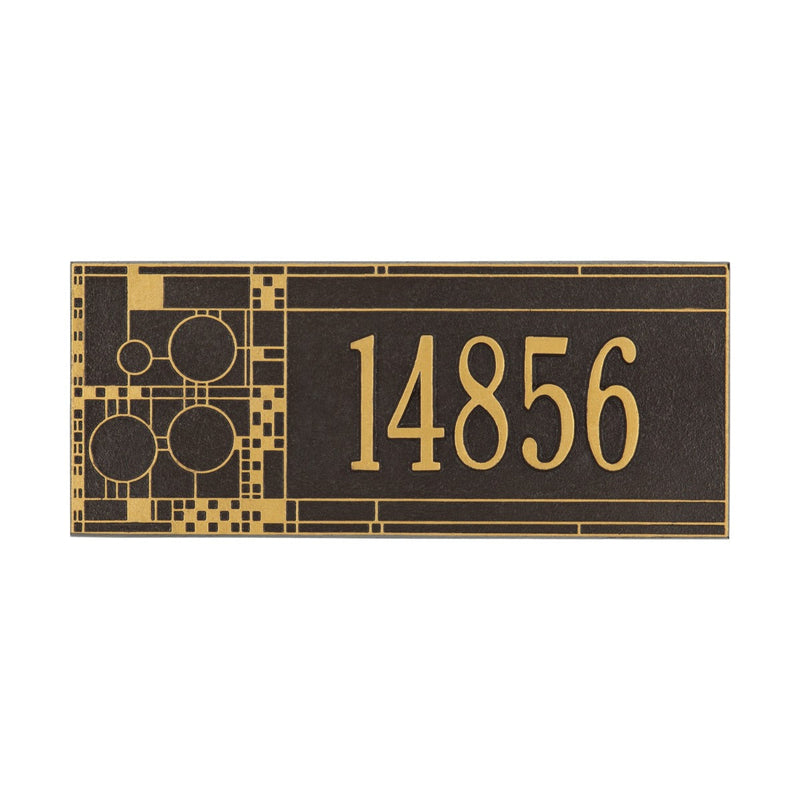 Whitehall Mailbox Side Plaque - Frank Lloyd Wright Coonley, 1-line Personalized