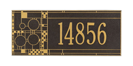 Whitehall Mailbox Side Plaque - Frank Lloyd Wright Coonley, 1-line Personalized