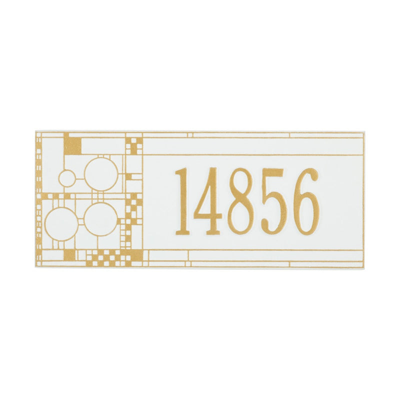 Whitehall Mailbox Side Plaque - Frank Lloyd Wright Coonley, 1-line Personalized