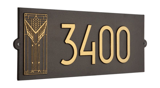 Whitehall Frank Lloyd Wright Sumac Modern Plaque, Standard 1-line