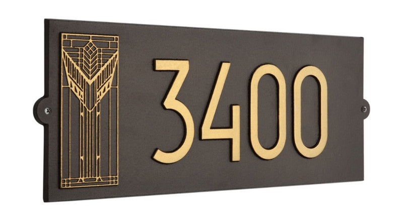 Whitehall Frank Lloyd Wright Sumac Modern Plaque, Standard 1-line