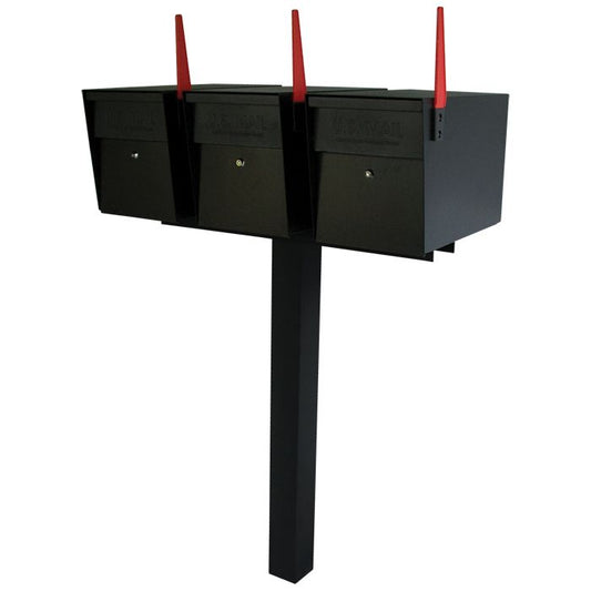 Mail Boss Ultimate High Security Locking Triple Mailbox & Post Package