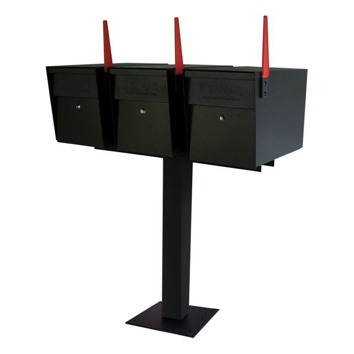 Mail Boss Ultimate High Security Locking Triple Mailbox & Post Package