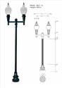 Double Head Municipal Quality LED Street Light Fixture, Pole, and Pedestal Combo