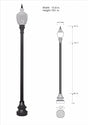 Affordable Decorative Municipal Quality LED Street Light Fixture, Pole, and Pedestal Combo