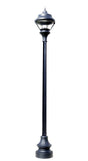 Traditional Municipal Quality LED Street Light Fixture, Pole, and Pedestal Combo
