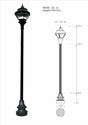 Traditional Municipal Quality LED Street Light Fixture, Pole, and Pedestal Combo