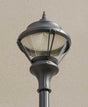 Traditional Municipal Quality LED Street Light Fixture, Pole, and Pedestal Combo
