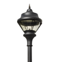 Traditional Municipal Quality LED Street Light Fixture, Pole, and Pedestal Combo
