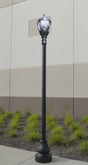 Premier Municipal Quality LED Street Light Fixture, Pole, and Pedestal Combo
