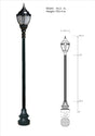 Premier Municipal Quality LED Street Light Fixture, Pole, and Pedestal Combo