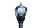 Premier Municipal Quality LED Street Light Fixture, Pole, and Pedestal Combo