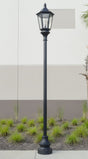Vintage Municipal Quality LED Street Light Fixture, Pole, and Pedestal Combo