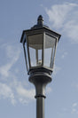 Vintage Municipal Quality LED Street Light Fixture, Pole, and Pedestal Combo