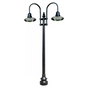 Double Fixture Dark Sky Municipal Quality LED Street Light Fixture, Pole, and Pedestal Combo With 12 Feet Pole