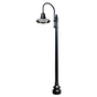 Dark Sky Municipal Quality LED Street Light Fixture, Pole, and Pedestal Combo
