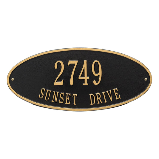 Whitehall Madison Oval - Standard Wall - Two Line Address Plaque
