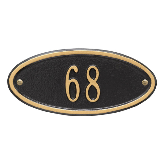 Whitehall Madison Oval - Petite Wall - One Line Address Plaque 