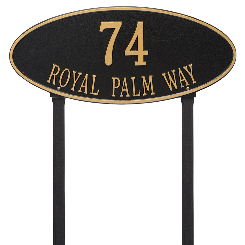 Whitehall Madison Oval - Estate Lawn - Two Line Address Plaque 
