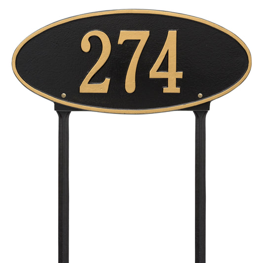 Whitehall Madison Oval - Standard Lawn - One Line Address Plaque 
