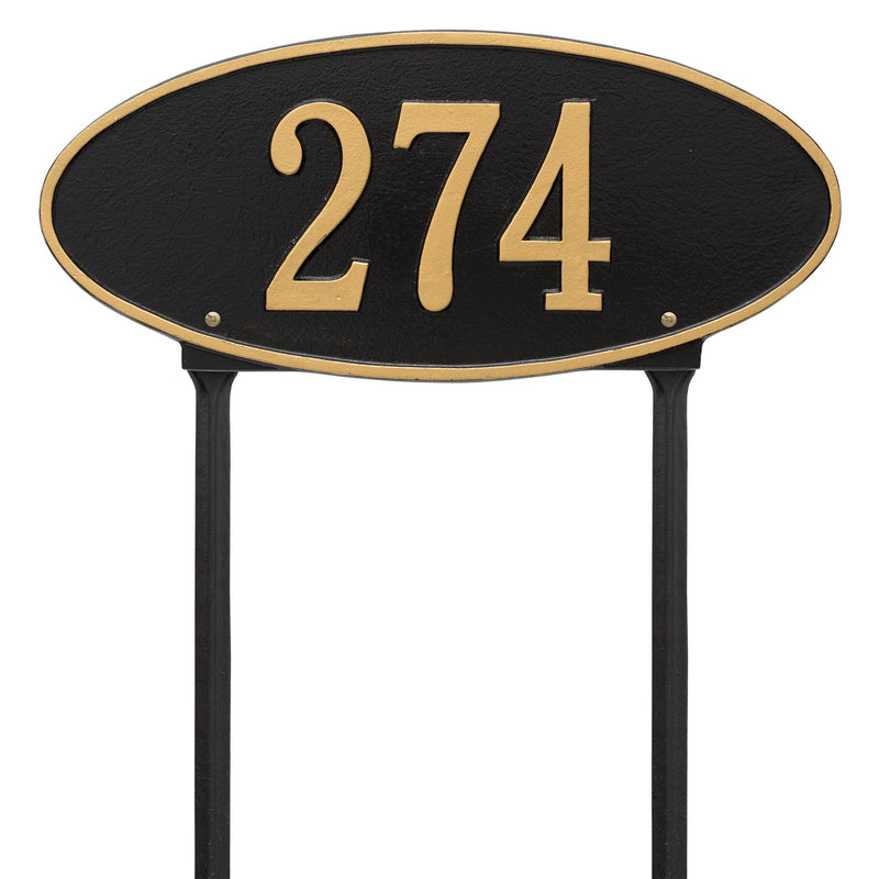 Whitehall Madison Oval - Standard Lawn - One Line Address Plaque 