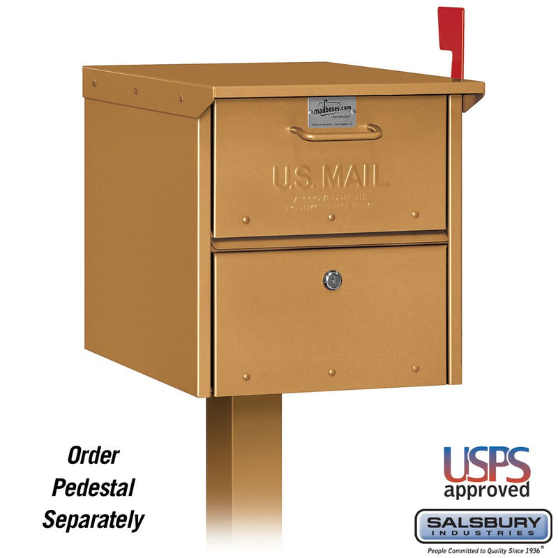 Salsbury Designer Roadside Mailbox - Brass