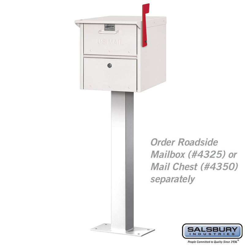Salsbury Standard Pedestal - Bolt Mounted - for Roadside Mailbox and Mail Chest