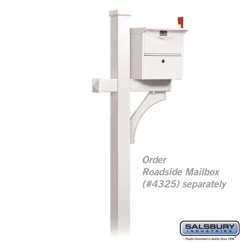 Salsbury Deluxe Post - 1 Sided - In-Ground Mounted - for Roadside Mailbox