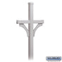 Salsbury Deluxe Post - 2 Sided - In-Ground Mounted - for Roadside Mailboxes - Silver