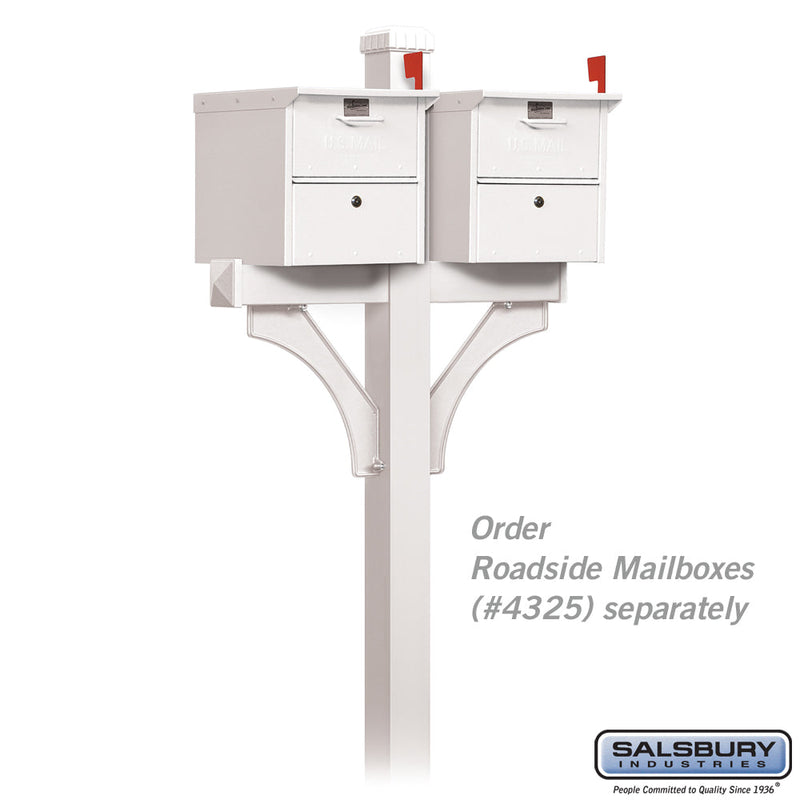 Deluxe Post - 2 Sided - In-Ground Mounted - for Roadside Mailboxes