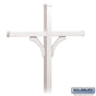 Salsbury Deluxe Post - 2 Sided - In-Ground Mounted - for (4) Roadside Mailboxes - White