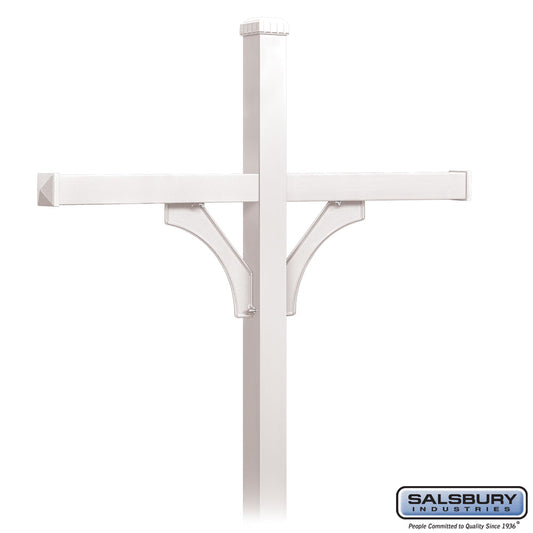 Salsbury Deluxe Post - 2 Sided - In-Ground Mounted - for (4) Roadside Mailboxes