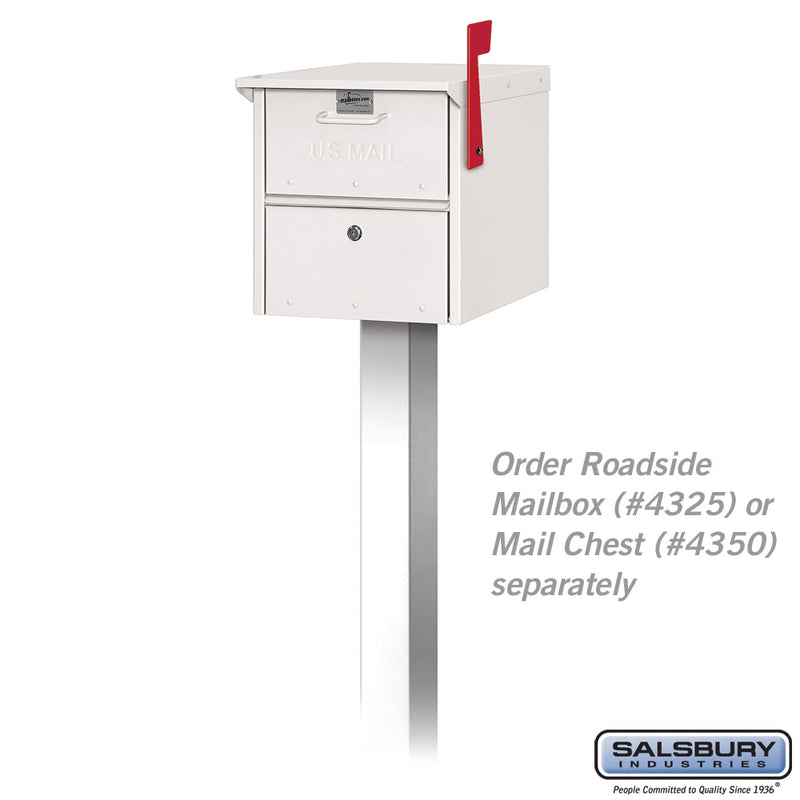 Standard Pedestal - In-Ground Mounted - for Roadside Mailbox, Mail Chest & Mail Package Drop