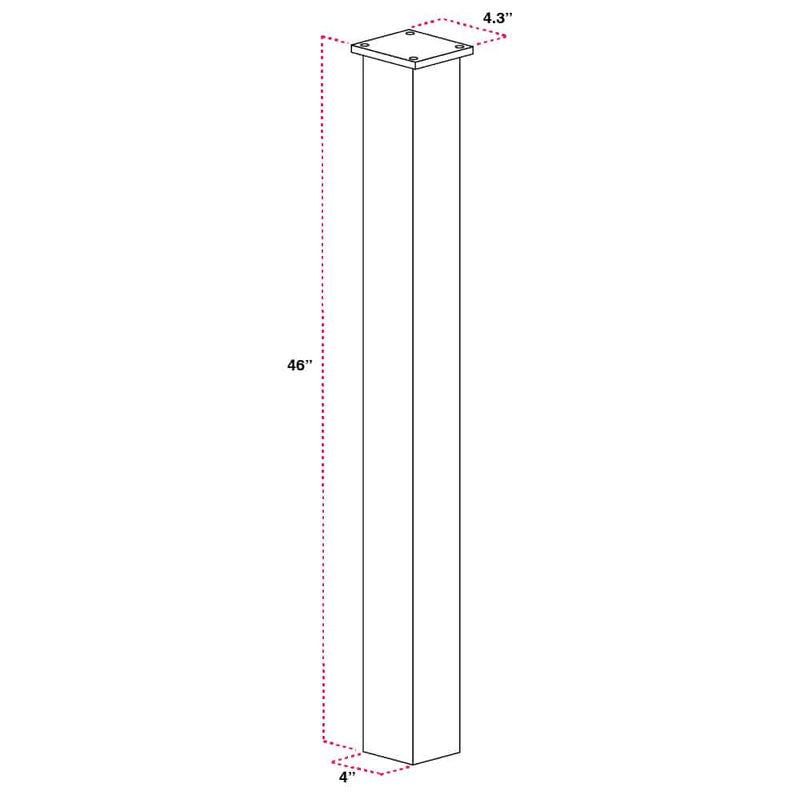 Mail Boss Package Master Triple - Dimensions