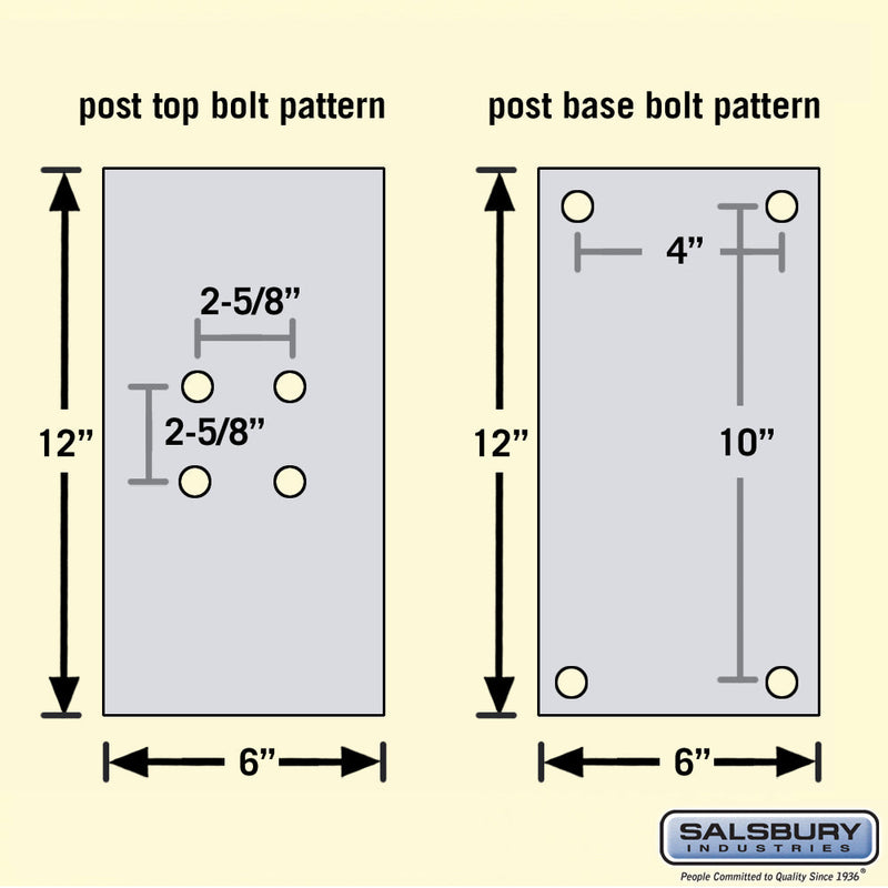 Mail House Post - Bolt Mounted
