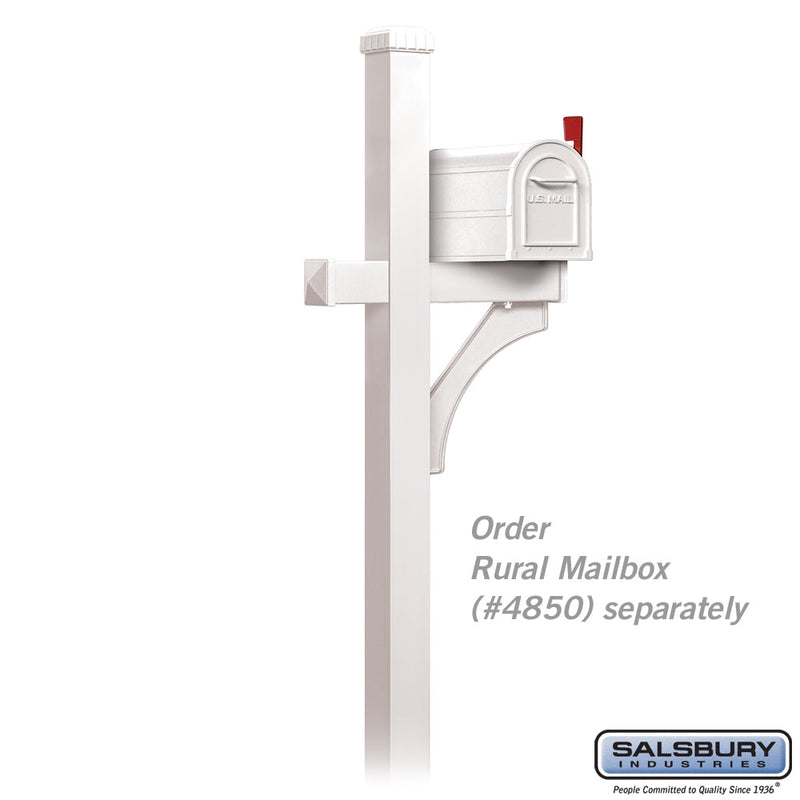 Salsbury Deluxe Mailbox Post - 1 Sided - In-Ground Mounted