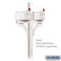 Salsbury Deluxe Mailbox Post - 2 Sided for (2) Mailboxes - In-Ground Mounted